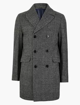 Шерстяной двубортный жакет