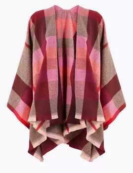 Широкий шарф в клетку