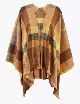 Широкий шарф в клетку