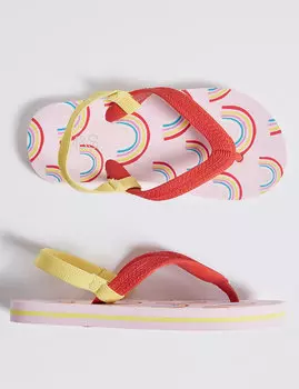 Шлепки для девочки с принтом Радуга (5 Small - 12 Small)