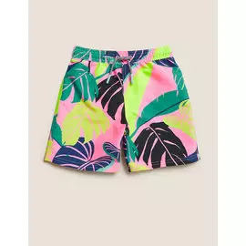 Шорты для плавания с ярким лиственным принтом, Marks&amp;Spencer