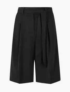 Шорты однотонные с завышенной талией