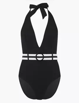 Слитный купальник-планж Tummy Control с поясом