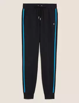 Спортивные джоггеры с манжетами и боковыми полосками