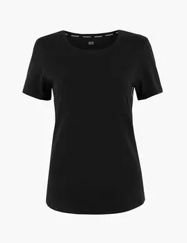 Спортивный хлопковый топ с короткими рукавами