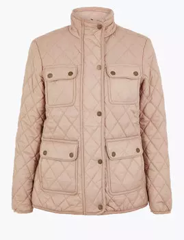 Стеганое женское пальто