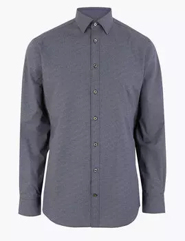 Стильная мужская рубашка Easy Iron с длинным рукавом