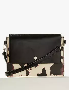 Сумка кросс боди из искусственной кожи с животным принтом