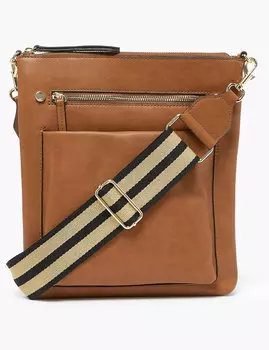 Сумка мессенджер с широким ремнем