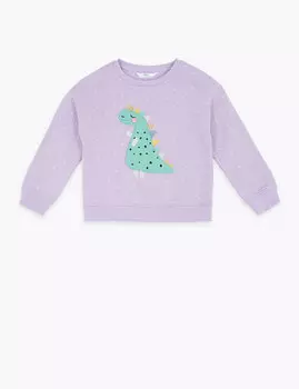 Свитшот хлопковый с динозавром