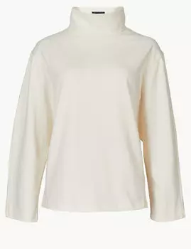 Свитшот из 100%-го хлопка с длинным рукавом