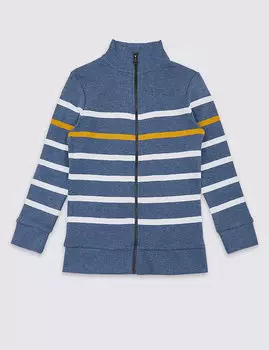 Свитшот в полоску на молнии для мальчика