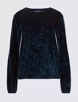 Свитшот вельветовый с резинкой по низу