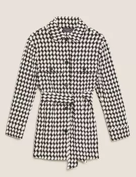 Свободная клетчатая рубашка из твида