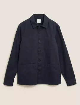 Свободная верхняя рубашка из чистого хлопка