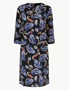 Свободное платье с принтом Пейсли