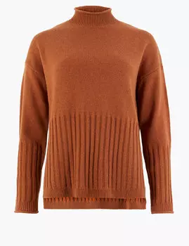 Свободный джемпер с высокой горловиной