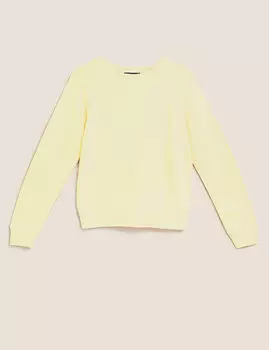 Свободный хлопковый свитшот с длинными рукавами