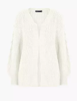 Свободный удлиненный кардиган с косами