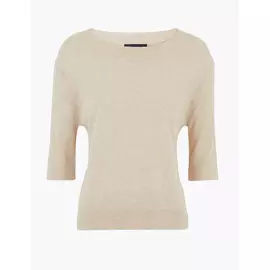 Свободный вязаный топ из льна, Marks&amp;Spencer