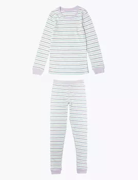 Термокомплект в полоску из двух предметов для девочки