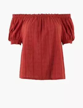 Текстурированная блузка Бардо