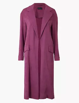 Текстурированное длинное открытое пальто