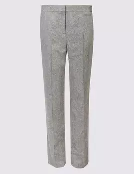 Текстурированные прямые брюки с карманами