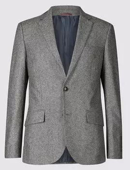 Текстурированный мужской пиджак с шерстью