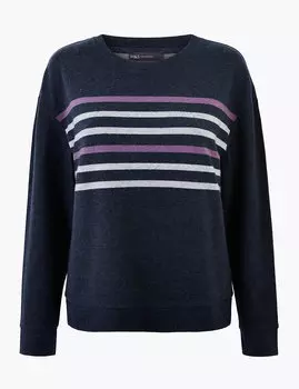 Толстовка прямого кроя в полоску