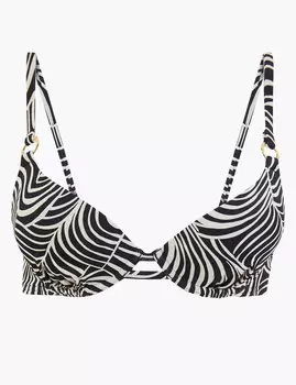 Топ бикини с монохромным принтом