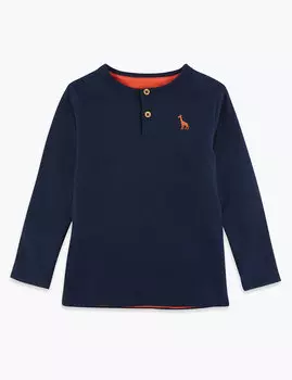 Топ двойной с горловиной на кнопках