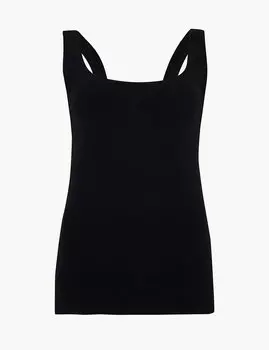 Топ майка хлопковый с круглым вырезом