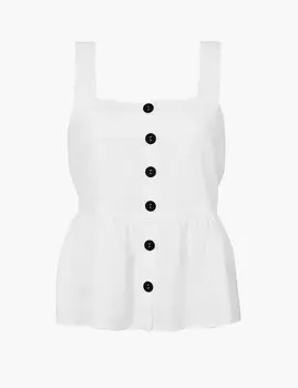 Топ на бретельках из 100%-го льна