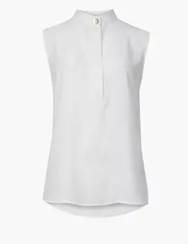 Топ навыпуск без рукавов с высокой горловиной