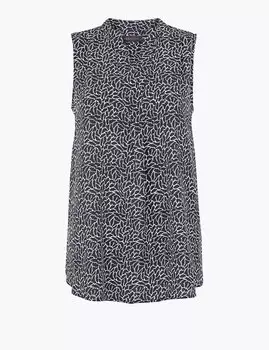 Топ навыпуск с монохромным принтом