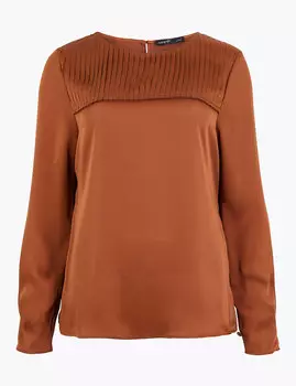 Топ навыпуск с плиссированным дизайном