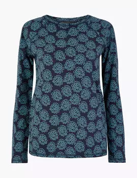 Топ-реглан с длинным рукавом