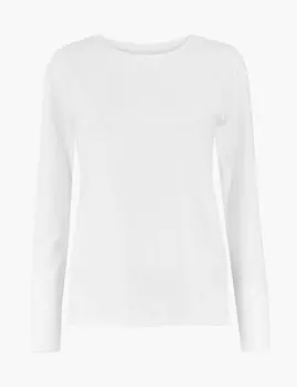 Топ с длинными рукавами прямого кроя