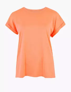 Топ с коротким рукавом и круглым вырезом