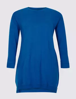 Топ с рукавами 3/4 и круглым воротником из коллекции CURVE