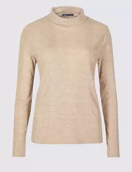 Топ текстурированный с длинным рукавом