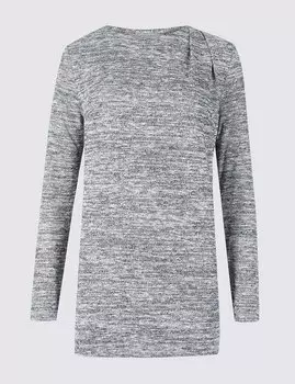 Топ текстурированный с длинными рукавами