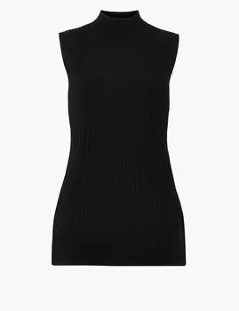 Топ в рубчик без рукавов