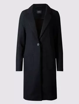 Тренч текстурированный на одной пуговице