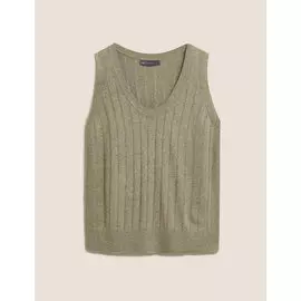 Трикотажная майка в рубчик, Marks&amp;Spencer