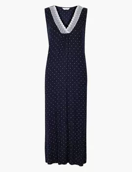 Трикотажная ночная сорочка без рукавов