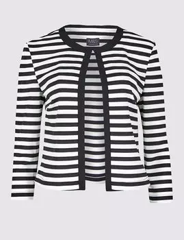 Трикотажный блейзер в полоску