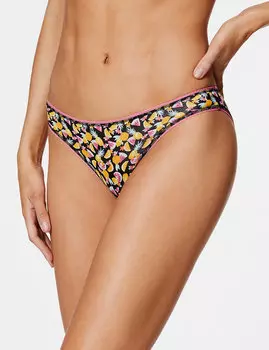 Трусы-бикини однотонные и с принтом (5 шт)