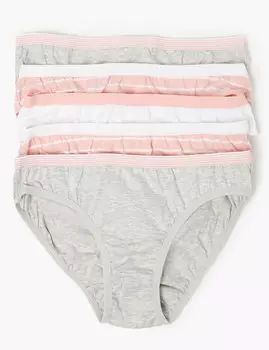 Трусы-бикини однотонные и в полоску (5 шт)